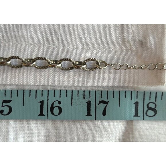 Silver Tone Howlite Bib Chunky Statement Necklace - Picture 8 of 9